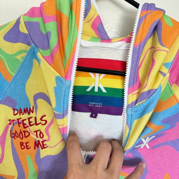 Onepiece "Damn It Feels Good To Be Me" Multicolor Jumpsuit Size Small - Picture 2 of 3